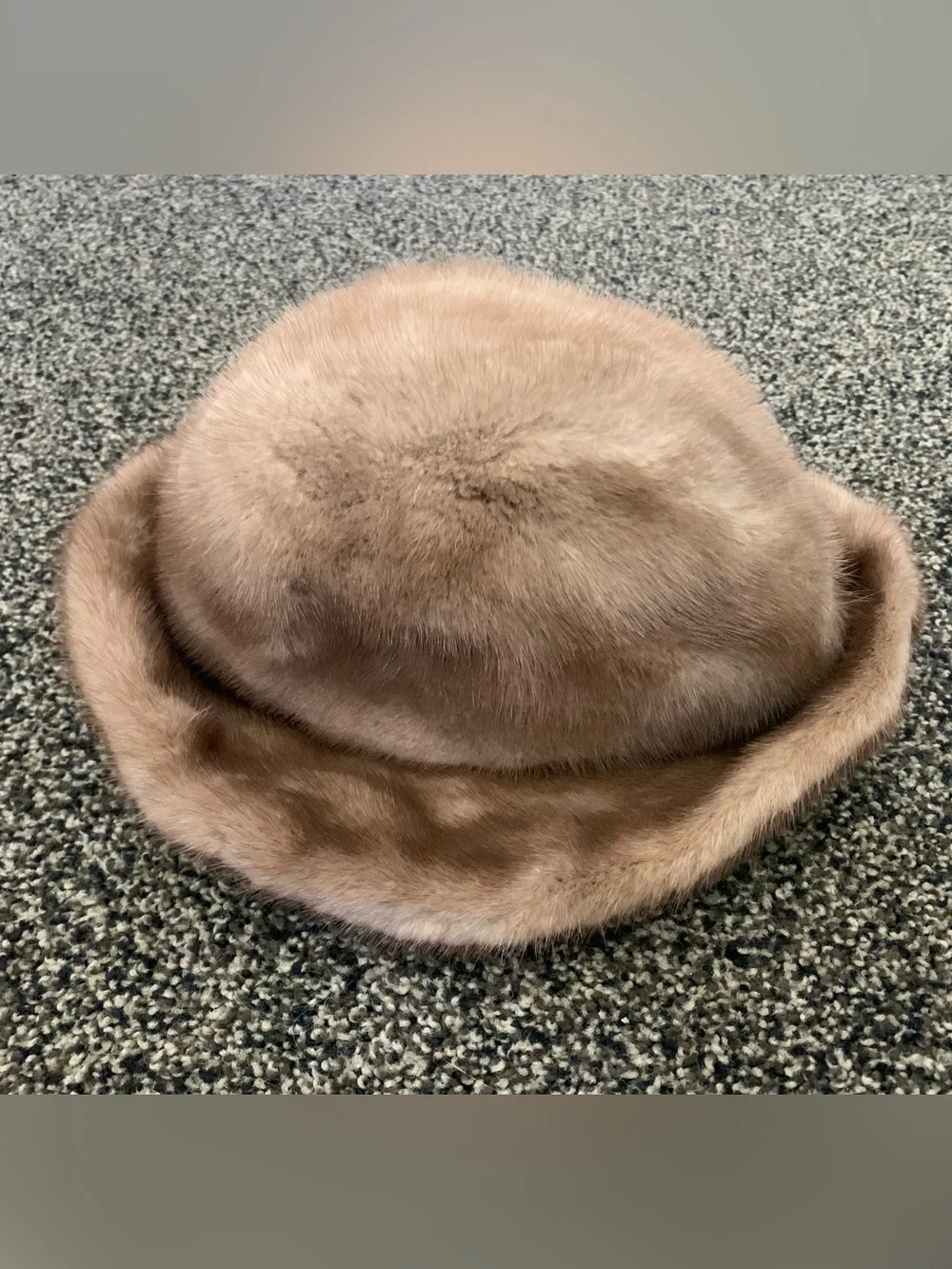 Ferdinand Roth Plush Beige real Fur Bucket Hat see description